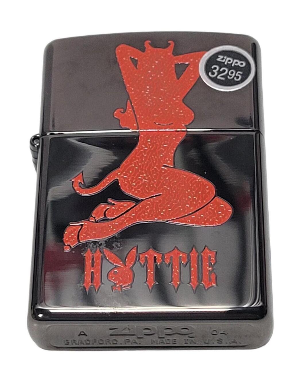 ZIPPO 2004 PLAYBOY DEVIL HOTTIE MIDNIGHT CHROME LIGHTER NEW UNFIRED